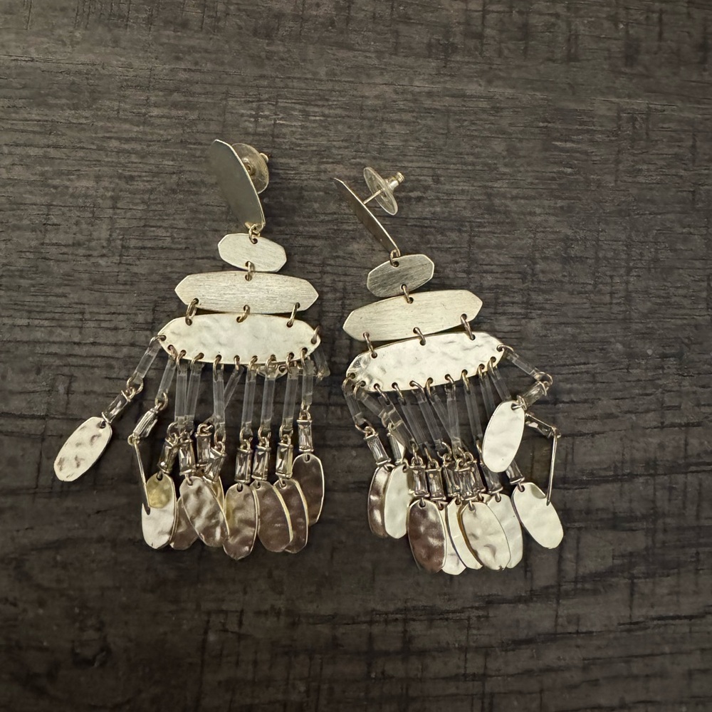 Kendra Scott Oster Statement Earrings - Gold & Smoky Crystal